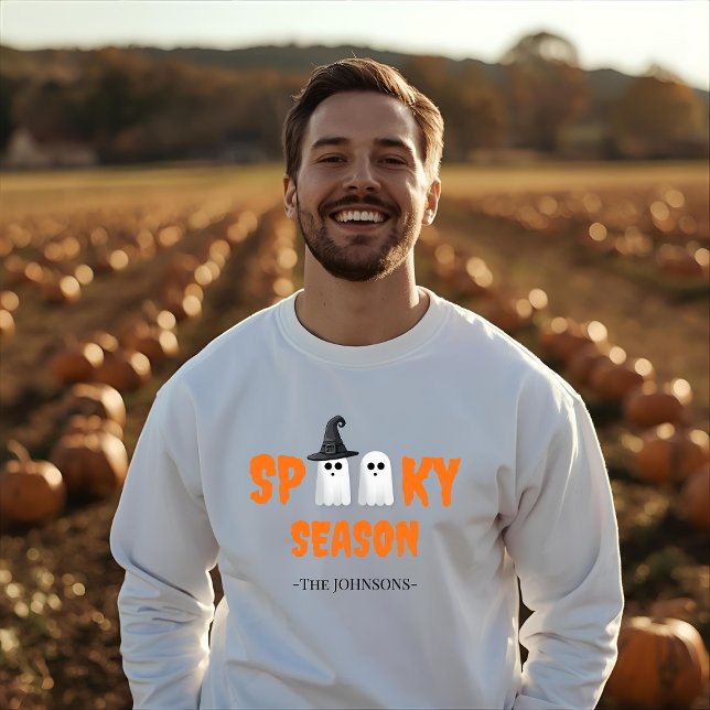 Spooky Season Hoodie - Modern Halloween-kontur Lång Ärmad Tröja (Skapare uppladdad)