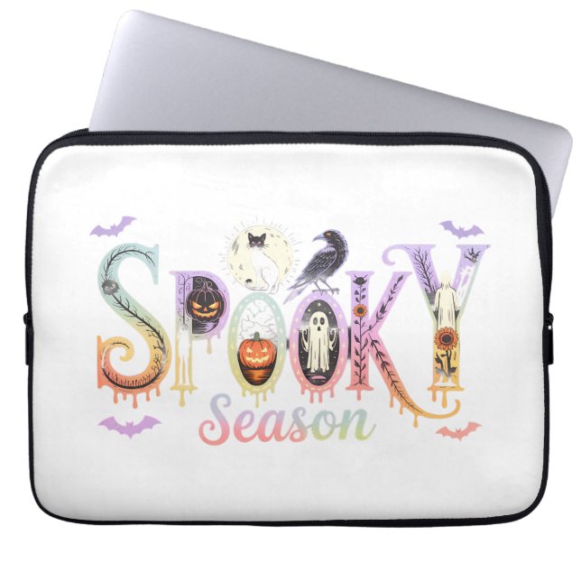 Spooky Season Iridescent Halloween Laptop Fodral (Framsidan)