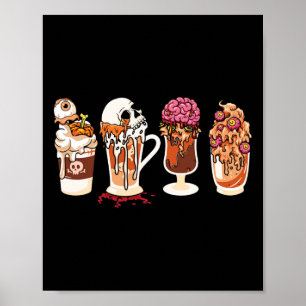 Spooky Season minskar Coffee Horror Movie and Coff Poster