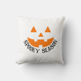 Spooky Season Pumpkin Ansikte Halloween Kudde