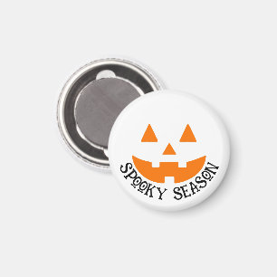Spooky Season Pumpkin Ansikte Halloween Magnet