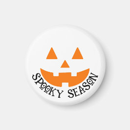 Spooky Season Pumpkin Ansikte Halloween Magnet