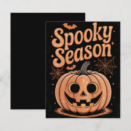 Spooky Season Pumpkin Party Inbjudningar