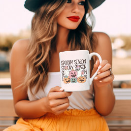 Spooky Season Retro Groovy Halloween Kaffemugg