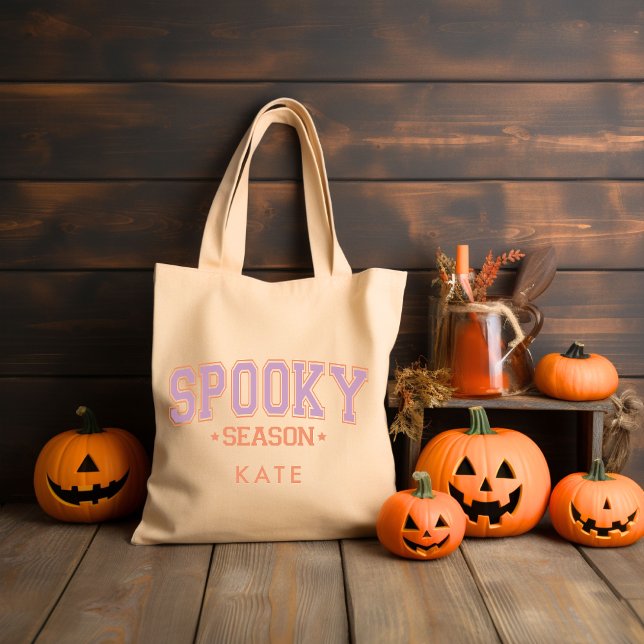 Spooky Season Retro Groovy Halloween Tygkasse (Skapare uppladdad)
