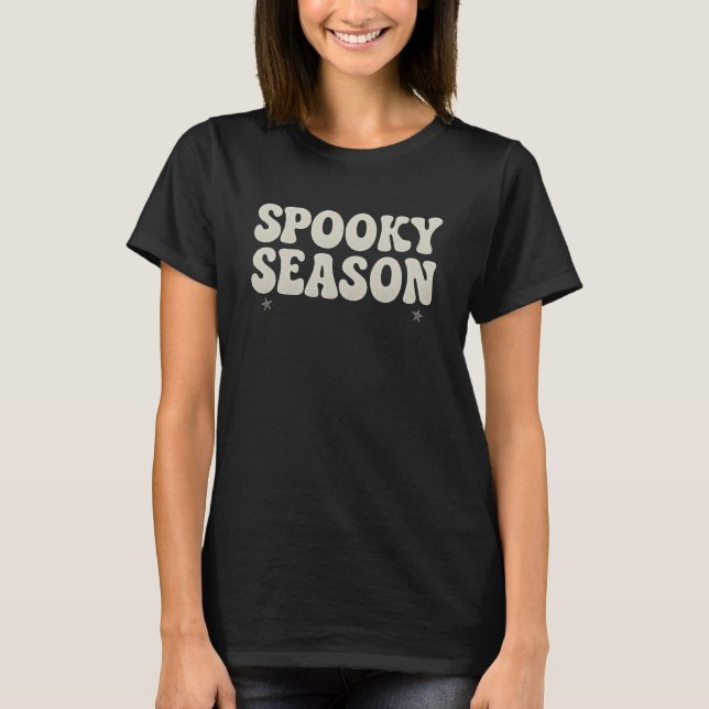 Spooky Season - Retro Halloween Glow Tee (Framsida)
