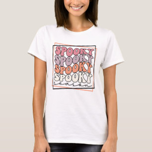 Spooky Season Retro T-Shirt Roligt Halloween Gho
