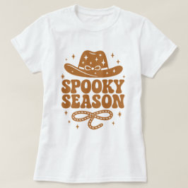 Spooky Season Retro Western Cowboy Hat Halloween T Shirt