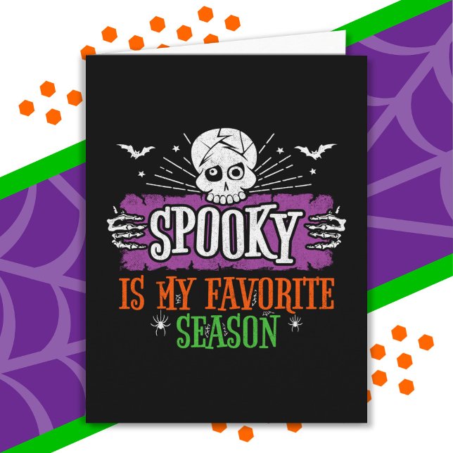 Spooky Season Scary Skeleton Fladdermus Happy hall Kort (Skapare uppladdad)