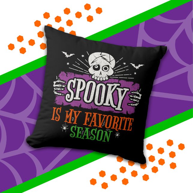 Spooky Season Scary Skeleton Fladdermus Happy hall Kudde (Skapare uppladdad)