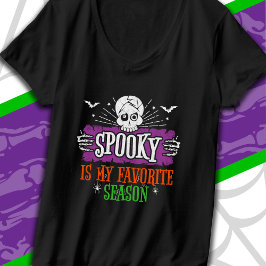Spooky Season Scary Skeleton Fladdermus Happy hall T Shirt