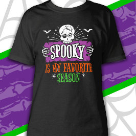 Spooky Season Scary Skeleton Fladdermus Happy hall T Shirt
