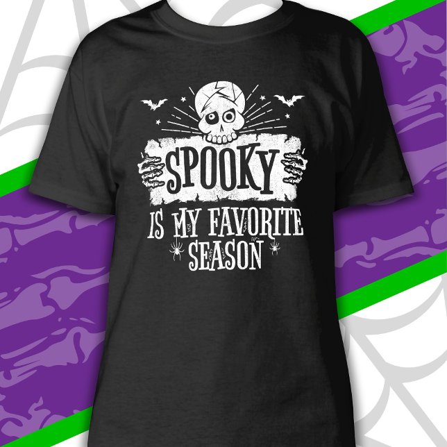 Spooky Season Scary Skeleton Fladdermus Happy hall T Shirt (Skapare uppladdad)