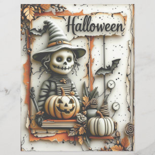 Spooky Season Scrapbook Papper Halloween-crawling