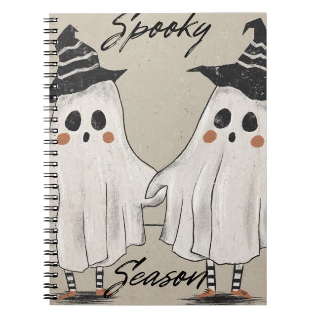 Spooky Season Squad Spiral Photo Notebook Anteckningsbok (Framsidan)