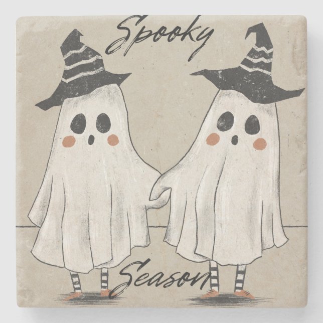 Spooky Season Squad Stone Coaster Stenunderlägg (Framsidan)