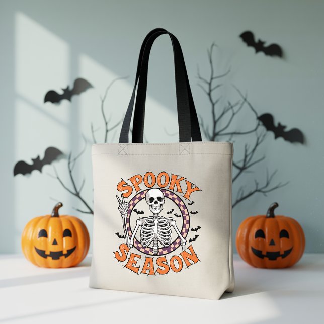 Spooky Season Tote Bag, Bus eller godis Bag för he Tygkasse (Skapare uppladdad)