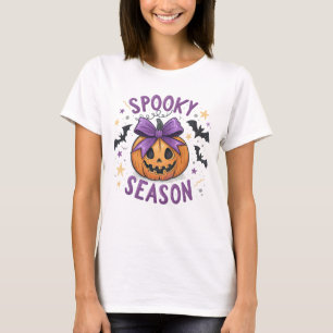 Spooky Season Vibes Cute & Creepy Halloween-gara T Shirt