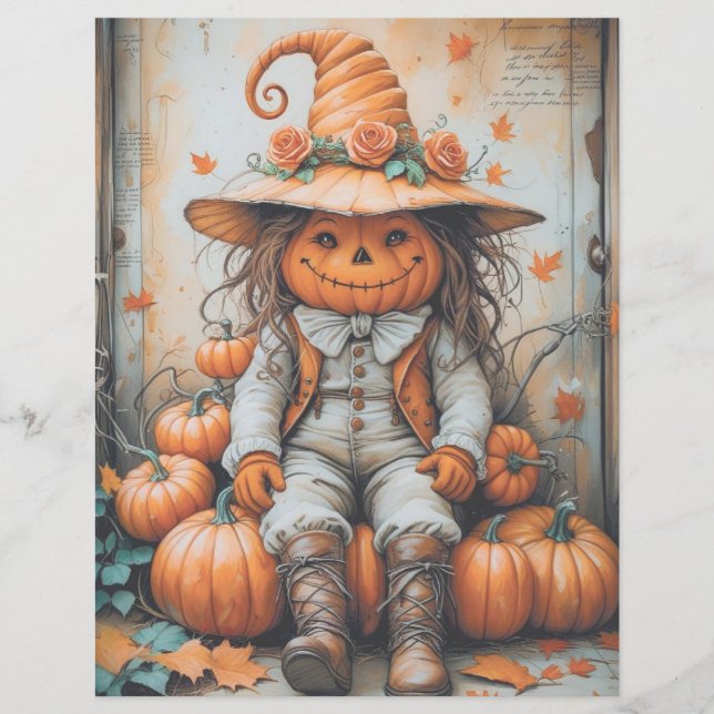 Spooky Season Vintage Halloween Scrapbooking Pappe (Framsida)