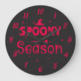 Spooky Season Witch Hat Halloween Wall Clock Stor Klocka