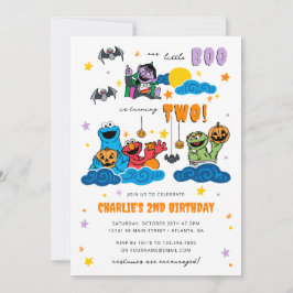 Spooky Sesame Street Halloween Birthday Inbjudningar
