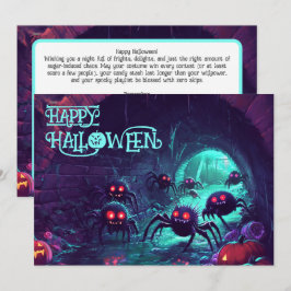Spooky Sewer Spider-överraskningskort Inbjudningar