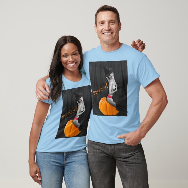 Spooky Sexy Witch Halloween Pinup Manar T-shirt (Unisex)