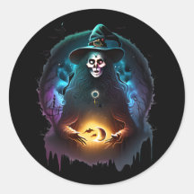 Spooky Sinister Witch på natten