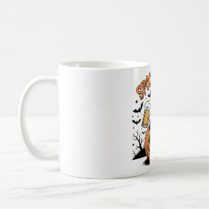 Spooky Sips Skeleton Lizard Halloween Kaffemugg