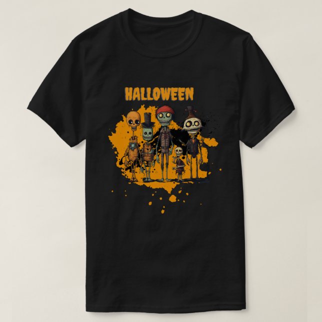 Spooky Skeleton Crew Halloween fest T Shirt (Design framsida)