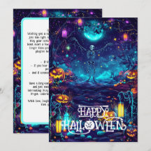 Spooky Skeleton Dance Card