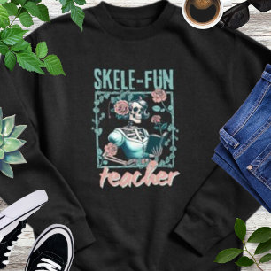 Spooky Skeleton Elementary School Teacher T Shirt