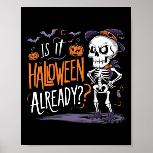 Spooky Skeleton Ghost är det Halloween redan Poster