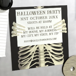 Spooky Skeleton Halloween fest Magnetisk Inbjudningskort