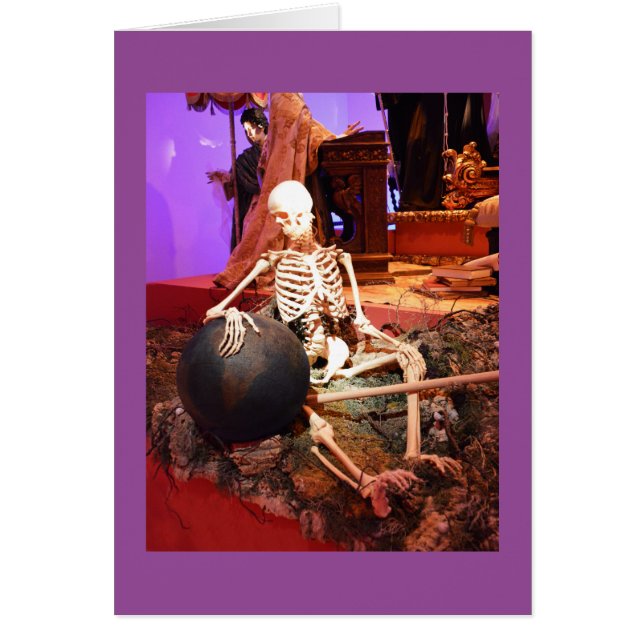 Spooky skeleton Halloween-kort Hälsningskort (Framsidan)