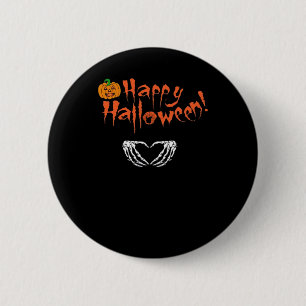 Spooky Skeleton Händer. Happy halloween. Knapp