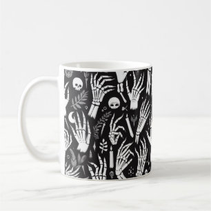 Spooky Skeleton Händer Mugg
