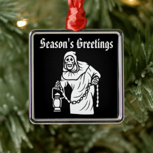 Spooky Skeleton Horror jul Ornament