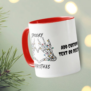 Spooky Skeleton jul Kärlek Spooky Vibes Red Mugg