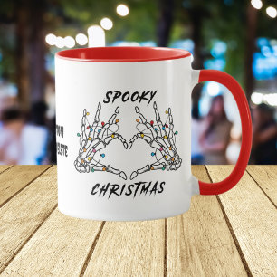 Spooky Skeleton jul Kärlek Spooky Vibes Red Mugg