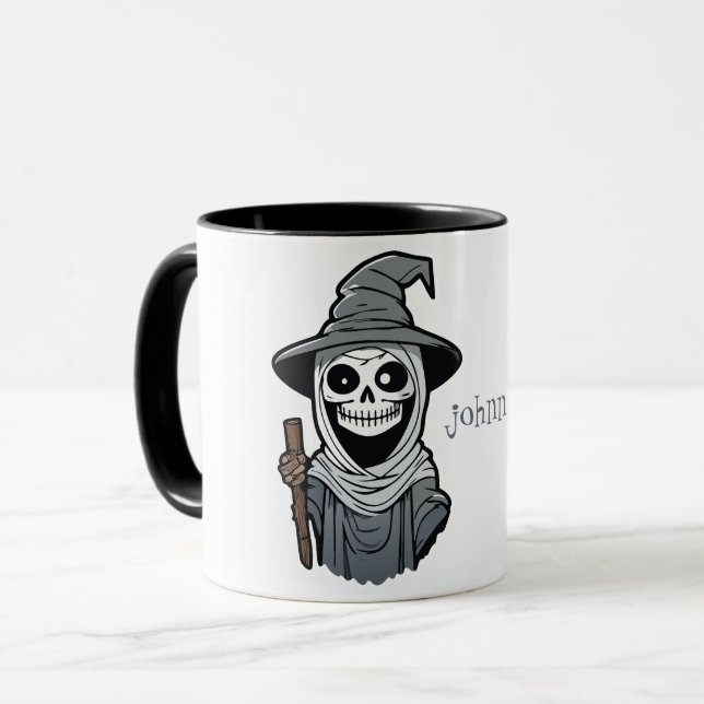 Spooky Skeleton Mage Mugg (Framsida vänster)