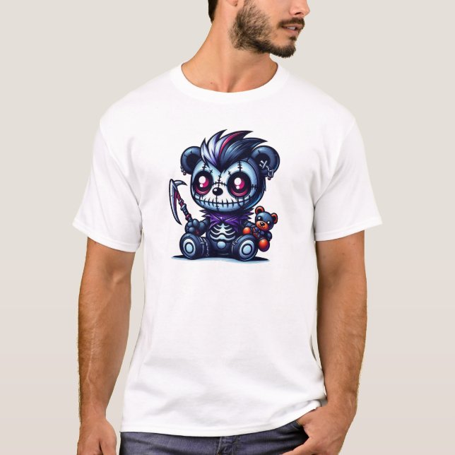 Spooky Skeleton Nalle T Shirt (Framsida)