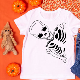 Spooky Skeleton Peek T Shirt