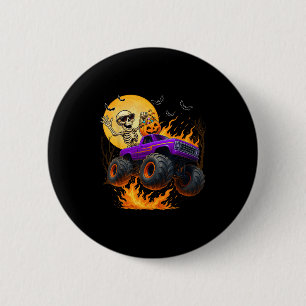 Spooky Skeleton Riding Monster Lastbil Halloween C Knapp