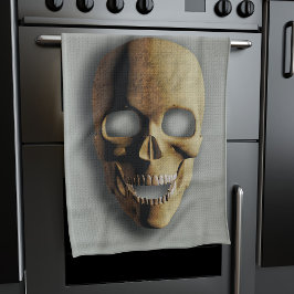 Spooky Skeleton Skull Halloween Kitchen Towel Kökshandduk