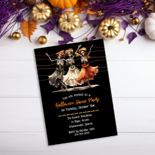 Spooky Skeletons Halloween Dance Party-inbjudan Inbjudningar