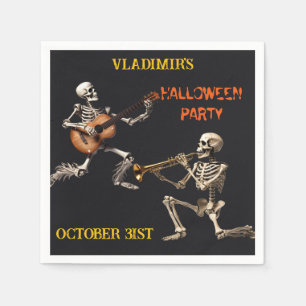 Spooky Skeletons Halloween fest Personlig Pappersservett