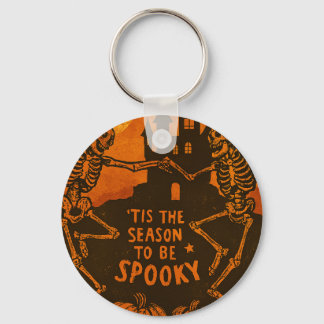 Spooky Skeletons Halloween Keychain Nyckelring