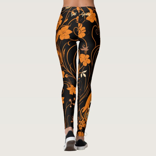 Spooky Skeletons Halloween Leggings (Baksida)