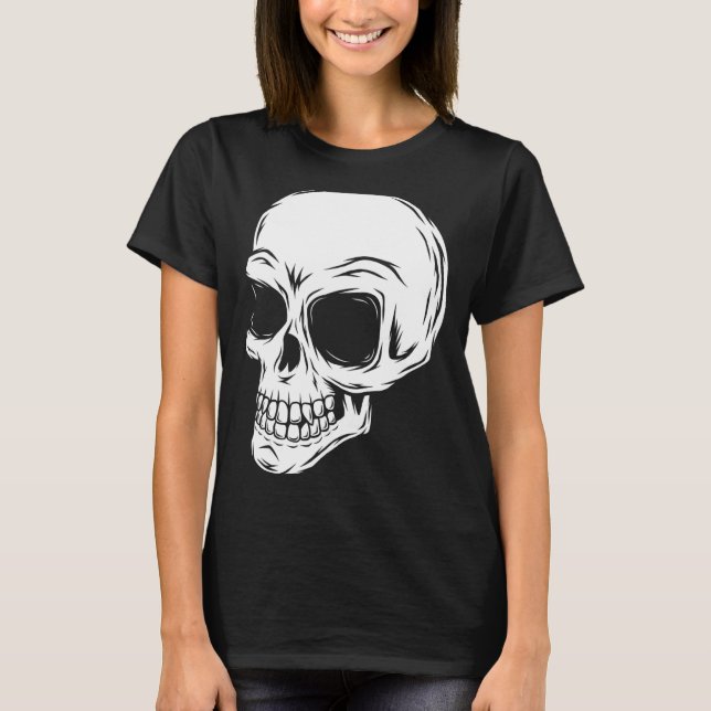 Spooky Skull Död Nightmare Fruear Skeleton Costume T Shirt (Framsida)
